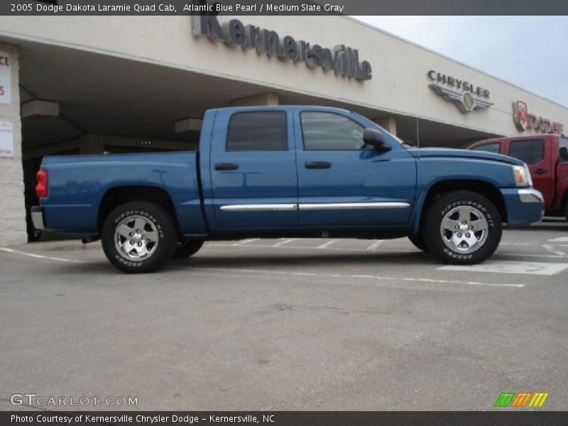Atlantic Blue Pearl / Medium Slate Gray 2005 Dodge Dakota Laramie Quad Cab
