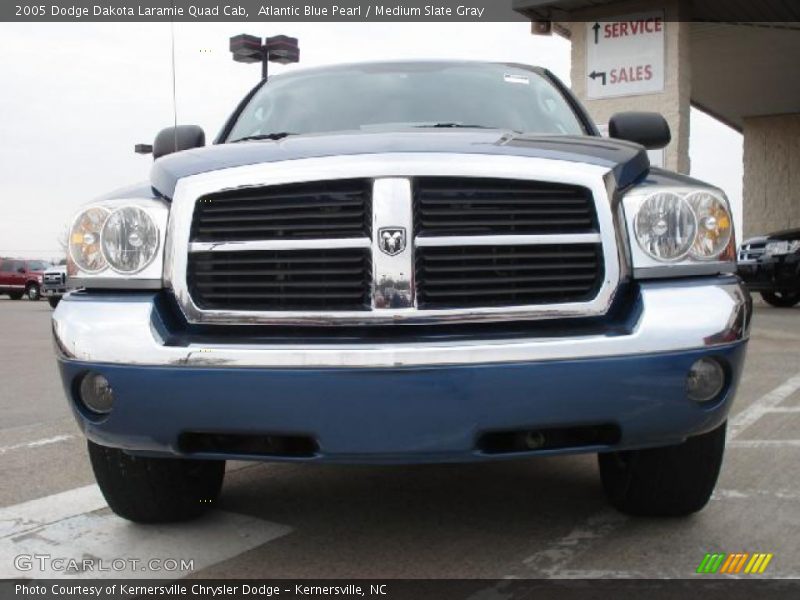 Atlantic Blue Pearl / Medium Slate Gray 2005 Dodge Dakota Laramie Quad Cab