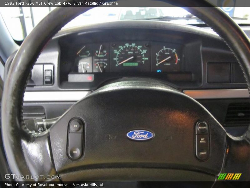 Silver Metallic / Graphite 1993 Ford F350 XLT Crew Cab 4x4