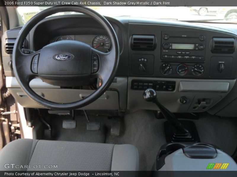 Dark Shadow Grey Metallic / Dark Flint 2006 Ford F350 Super Duty XLT Crew Cab 4x4 Chassis