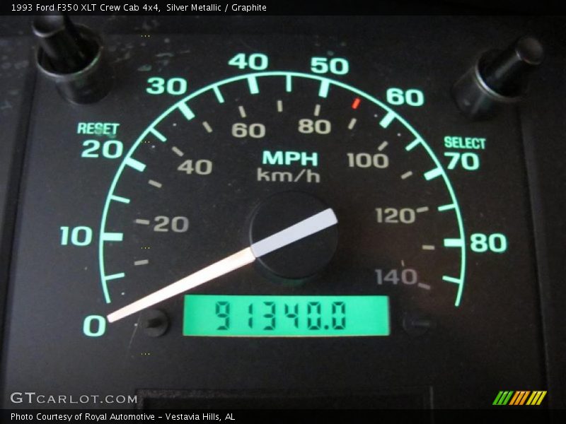 Silver Metallic / Graphite 1993 Ford F350 XLT Crew Cab 4x4