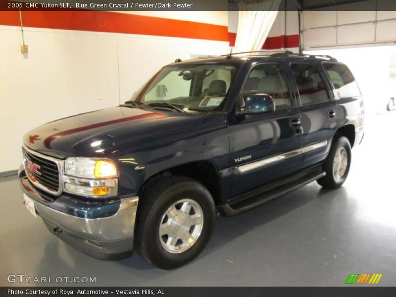 Blue Green Crystal / Pewter/Dark Pewter 2005 GMC Yukon SLT