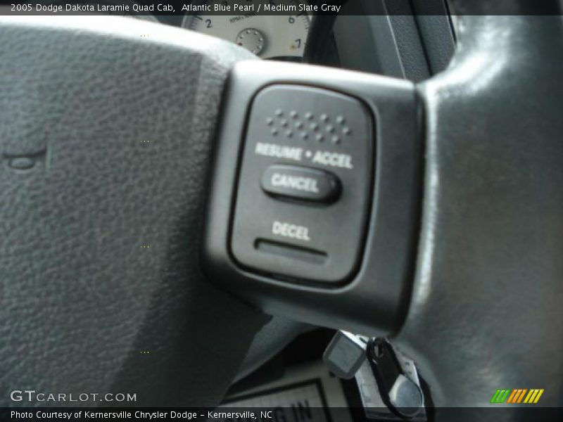 Atlantic Blue Pearl / Medium Slate Gray 2005 Dodge Dakota Laramie Quad Cab