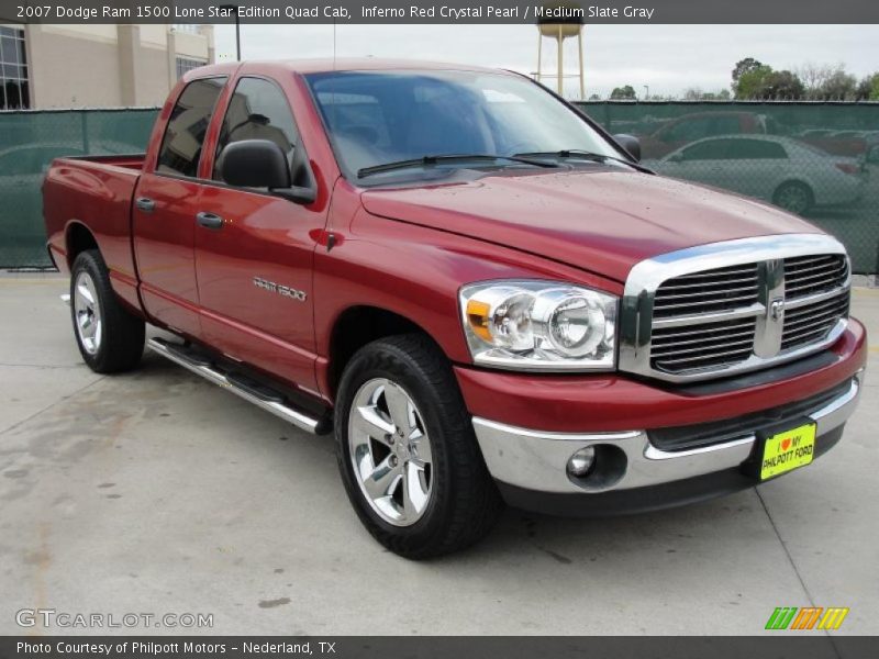 Inferno Red Crystal Pearl / Medium Slate Gray 2007 Dodge Ram 1500 Lone Star Edition Quad Cab