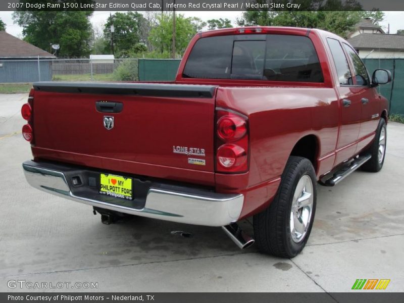 Inferno Red Crystal Pearl / Medium Slate Gray 2007 Dodge Ram 1500 Lone Star Edition Quad Cab