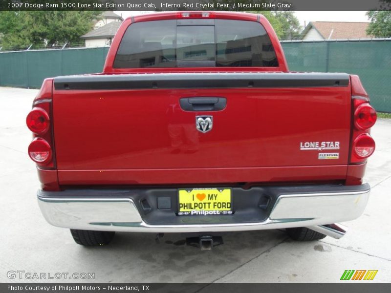 Inferno Red Crystal Pearl / Medium Slate Gray 2007 Dodge Ram 1500 Lone Star Edition Quad Cab