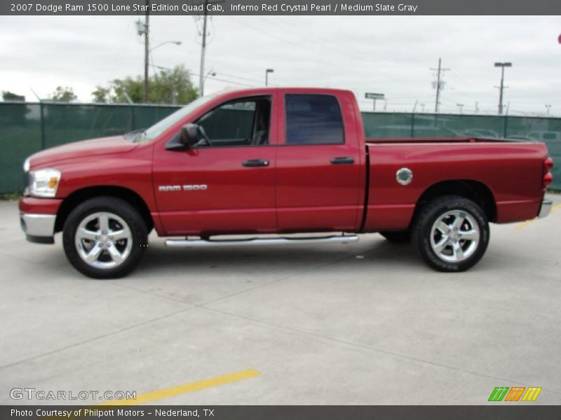 Inferno Red Crystal Pearl / Medium Slate Gray 2007 Dodge Ram 1500 Lone Star Edition Quad Cab