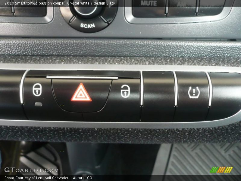 Controls of 2010 fortwo passion coupe