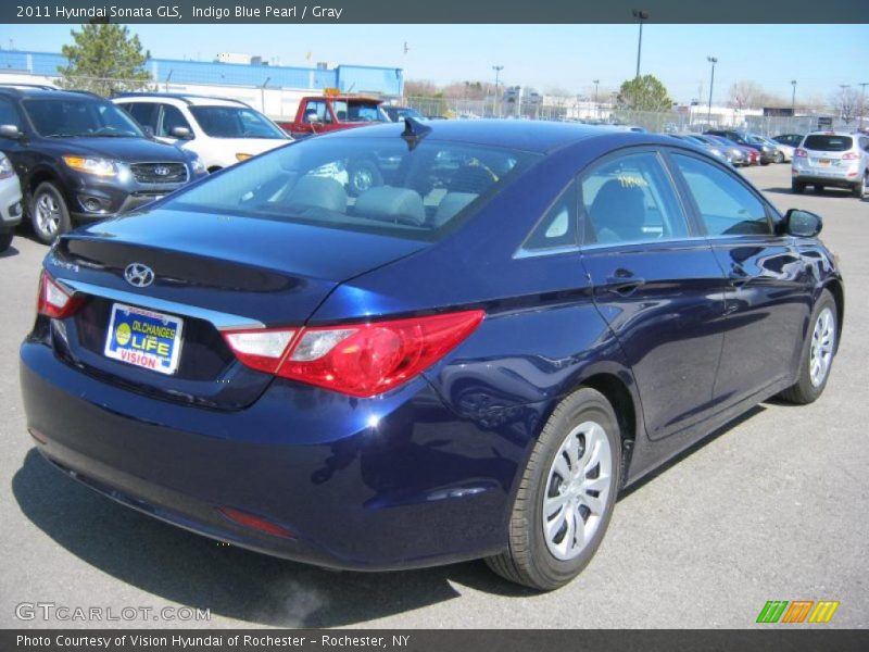 Indigo Blue Pearl / Gray 2011 Hyundai Sonata GLS