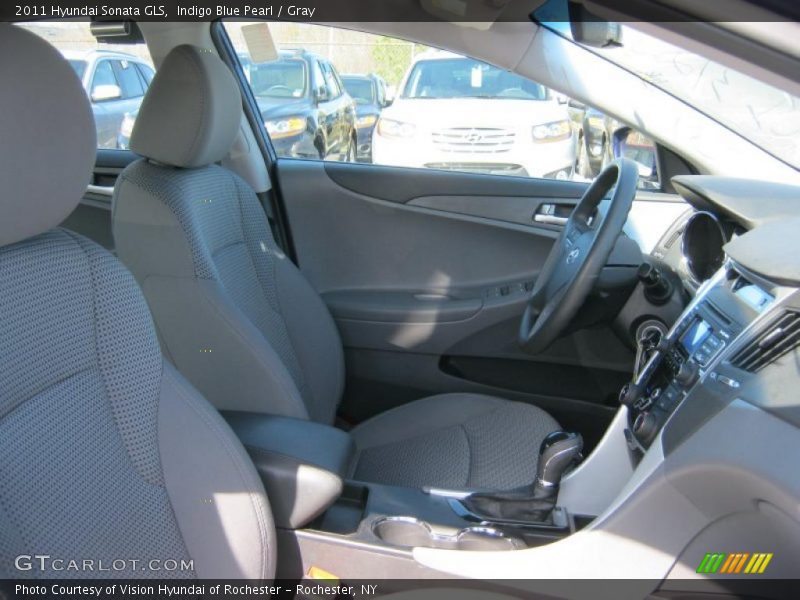 Indigo Blue Pearl / Gray 2011 Hyundai Sonata GLS