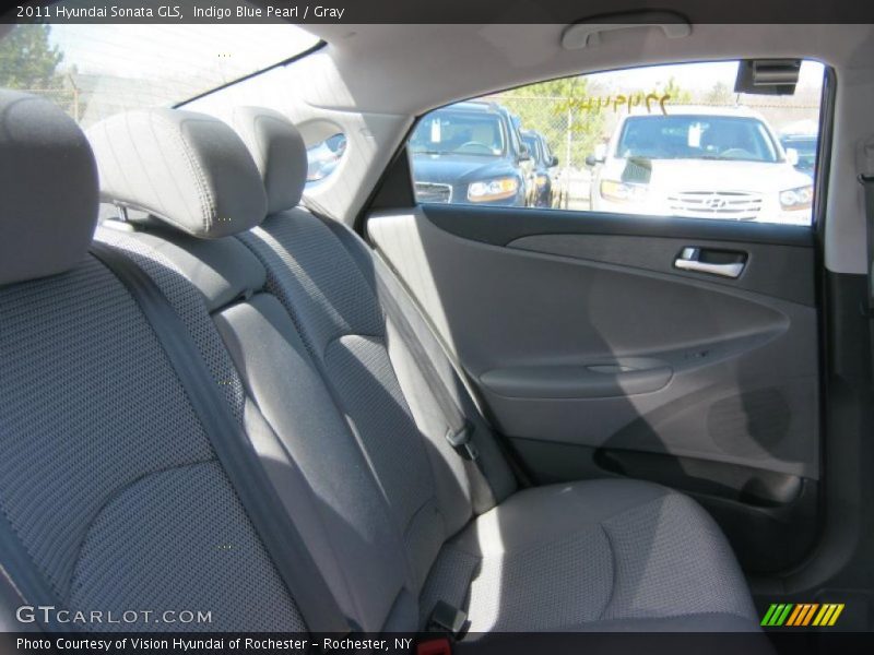 Indigo Blue Pearl / Gray 2011 Hyundai Sonata GLS