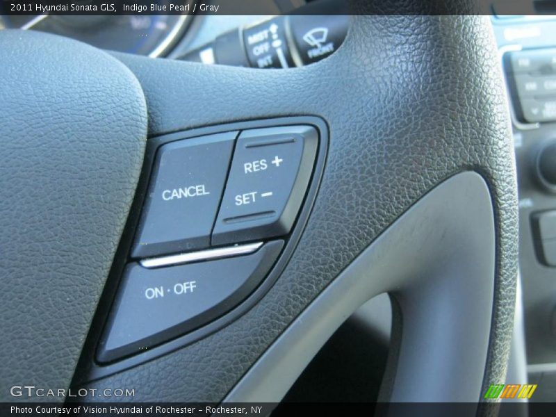 Indigo Blue Pearl / Gray 2011 Hyundai Sonata GLS