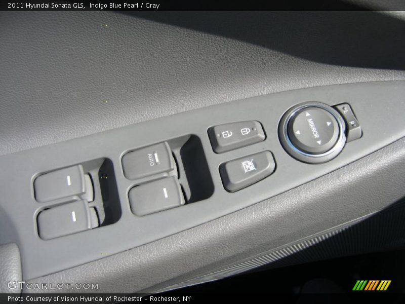 Indigo Blue Pearl / Gray 2011 Hyundai Sonata GLS