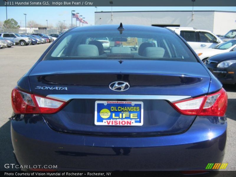 Indigo Blue Pearl / Gray 2011 Hyundai Sonata GLS