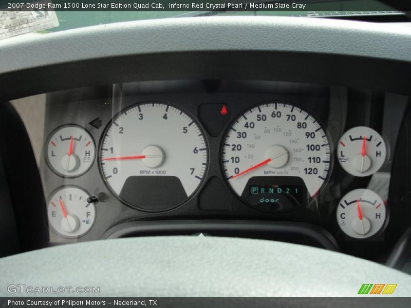 Inferno Red Crystal Pearl / Medium Slate Gray 2007 Dodge Ram 1500 Lone Star Edition Quad Cab