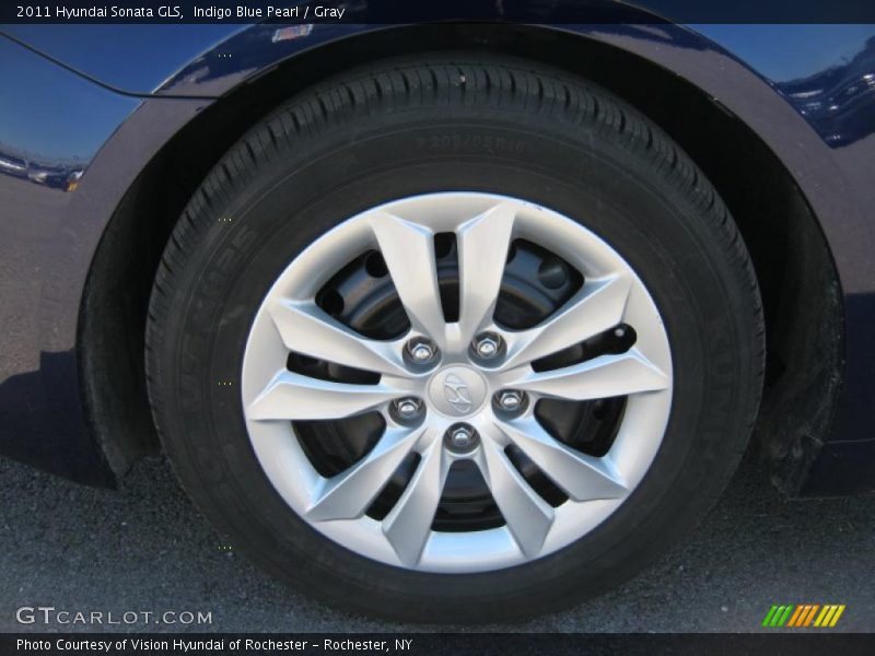 Indigo Blue Pearl / Gray 2011 Hyundai Sonata GLS