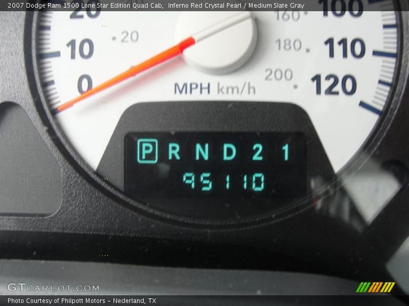 Inferno Red Crystal Pearl / Medium Slate Gray 2007 Dodge Ram 1500 Lone Star Edition Quad Cab