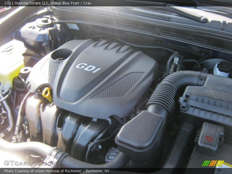 Indigo Blue Pearl / Gray 2011 Hyundai Sonata GLS