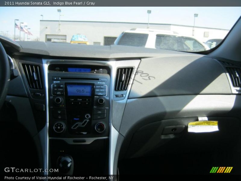 Indigo Blue Pearl / Gray 2011 Hyundai Sonata GLS