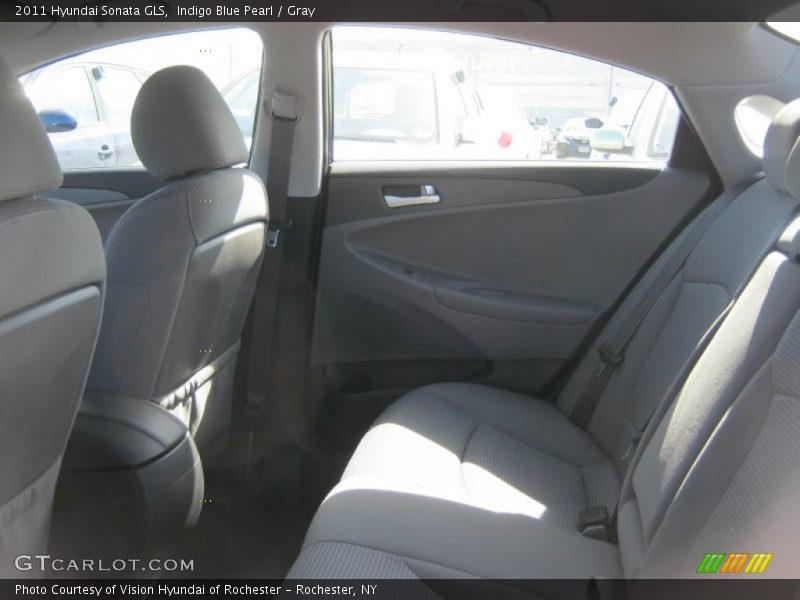 Indigo Blue Pearl / Gray 2011 Hyundai Sonata GLS