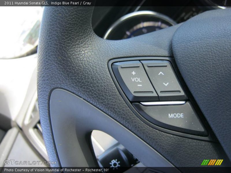 Indigo Blue Pearl / Gray 2011 Hyundai Sonata GLS