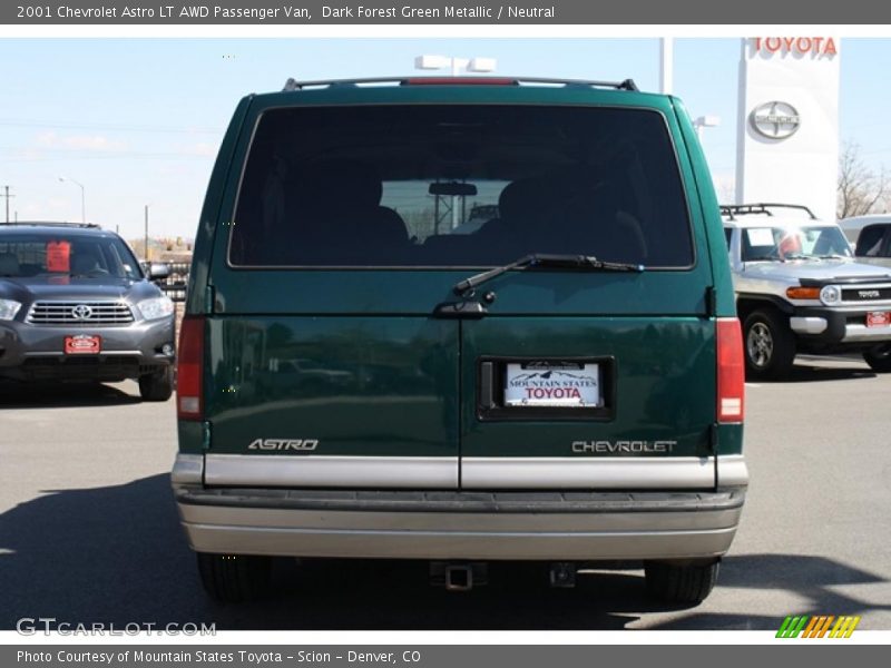 Dark Forest Green Metallic / Neutral 2001 Chevrolet Astro LT AWD Passenger Van