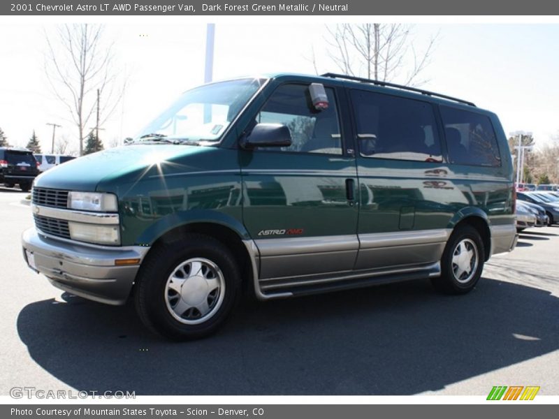 Dark Forest Green Metallic / Neutral 2001 Chevrolet Astro LT AWD Passenger Van