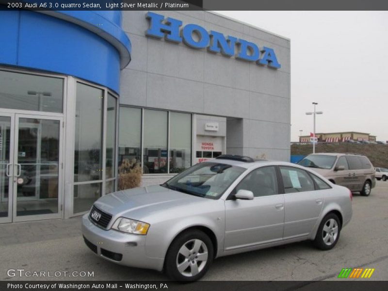 Light Silver Metallic / Platinum 2003 Audi A6 3.0 quattro Sedan