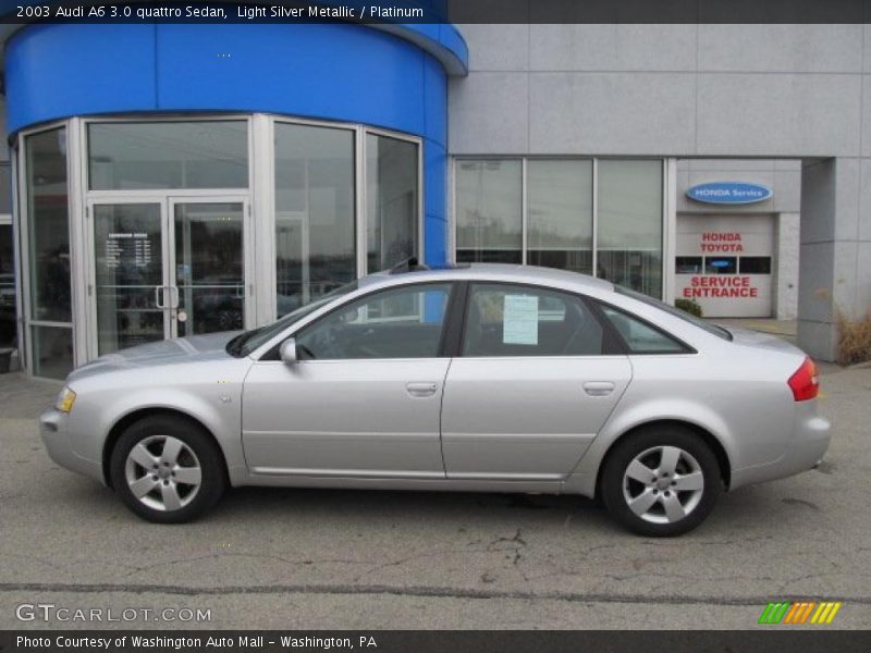 Light Silver Metallic / Platinum 2003 Audi A6 3.0 quattro Sedan