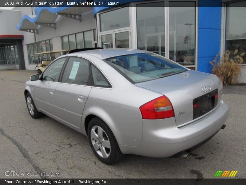 Light Silver Metallic / Platinum 2003 Audi A6 3.0 quattro Sedan