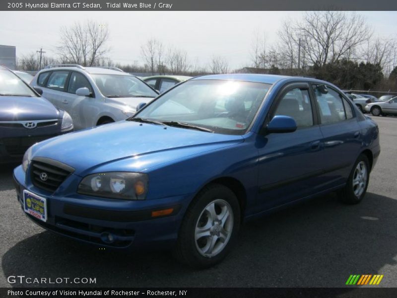 Tidal Wave Blue / Gray 2005 Hyundai Elantra GT Sedan