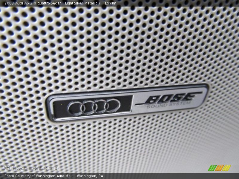 Light Silver Metallic / Platinum 2003 Audi A6 3.0 quattro Sedan