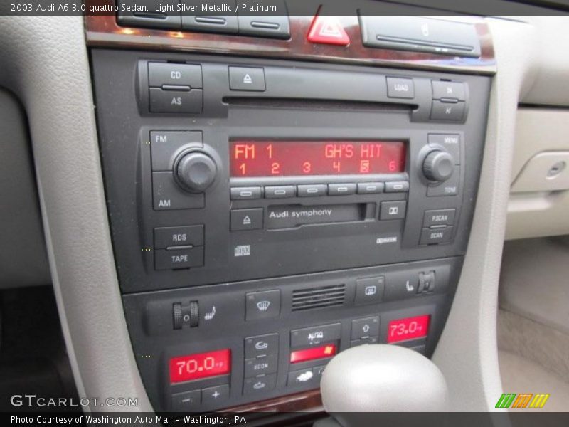 Light Silver Metallic / Platinum 2003 Audi A6 3.0 quattro Sedan