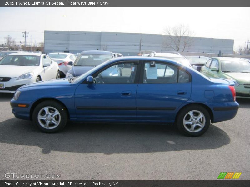 Tidal Wave Blue / Gray 2005 Hyundai Elantra GT Sedan