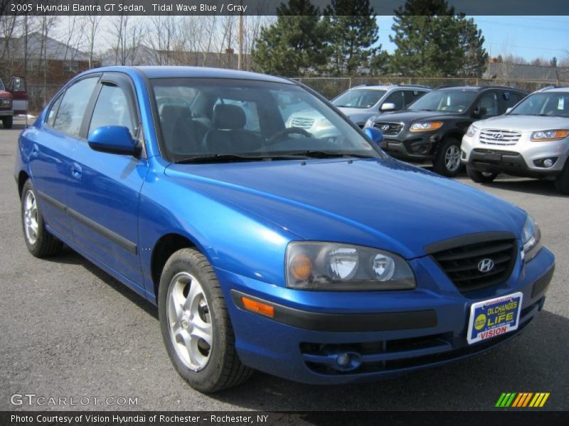 Tidal Wave Blue / Gray 2005 Hyundai Elantra GT Sedan
