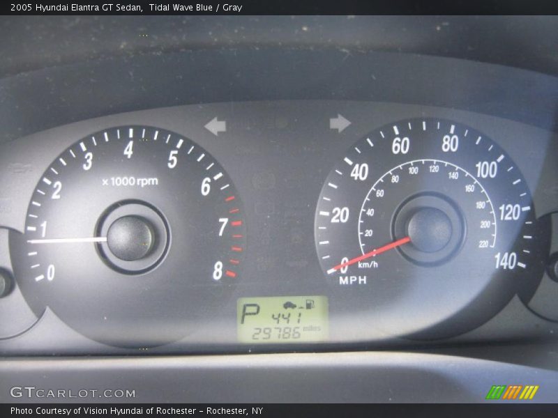 Tidal Wave Blue / Gray 2005 Hyundai Elantra GT Sedan