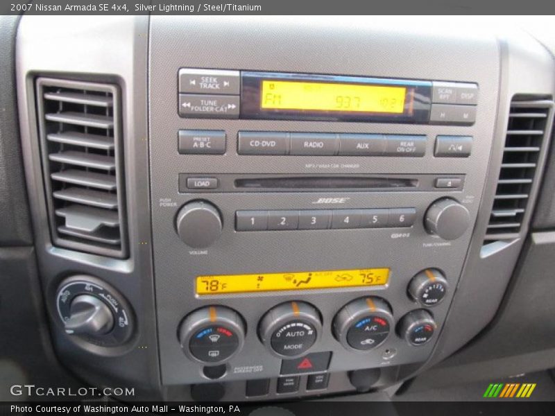 Controls of 2007 Armada SE 4x4