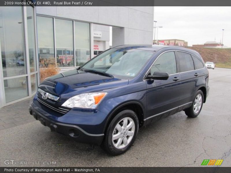 Royal Blue Pearl / Gray 2009 Honda CR-V EX 4WD