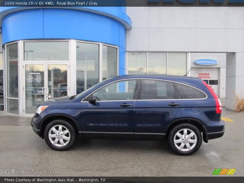 Royal Blue Pearl / Gray 2009 Honda CR-V EX 4WD