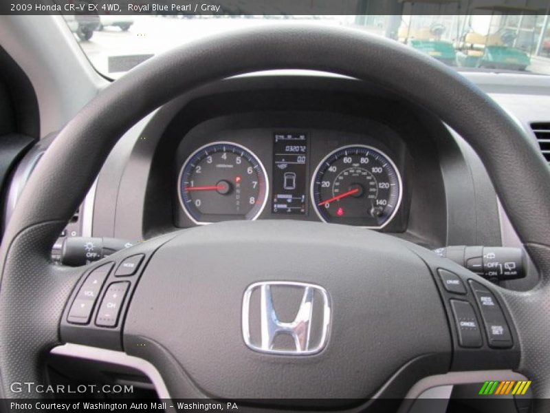 Royal Blue Pearl / Gray 2009 Honda CR-V EX 4WD