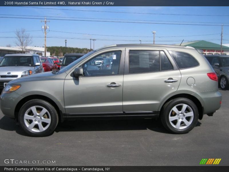 Natural Khaki Green / Gray 2008 Hyundai Santa Fe Limited 4WD