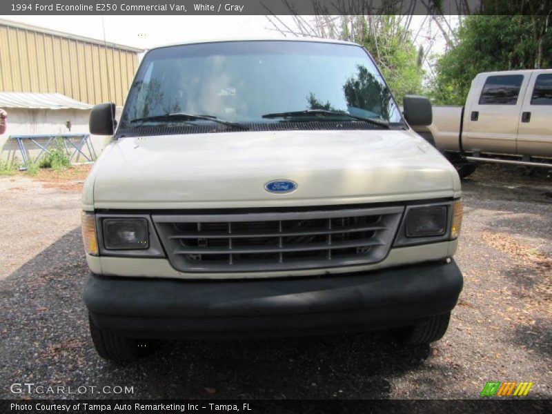 White / Gray 1994 Ford Econoline E250 Commercial Van