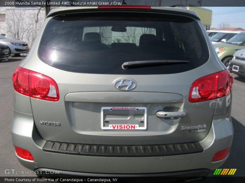 Natural Khaki Green / Gray 2008 Hyundai Santa Fe Limited 4WD