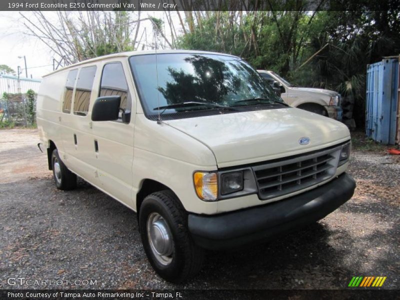 White / Gray 1994 Ford Econoline E250 Commercial Van