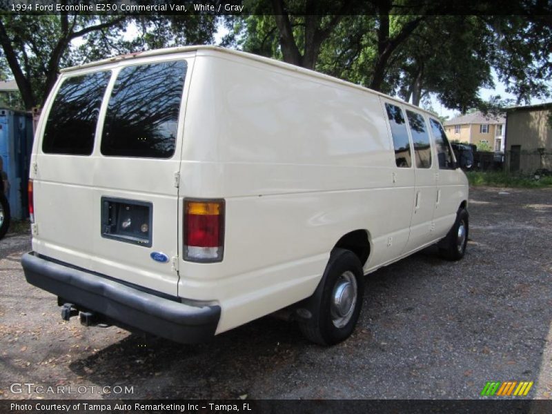 White / Gray 1994 Ford Econoline E250 Commercial Van