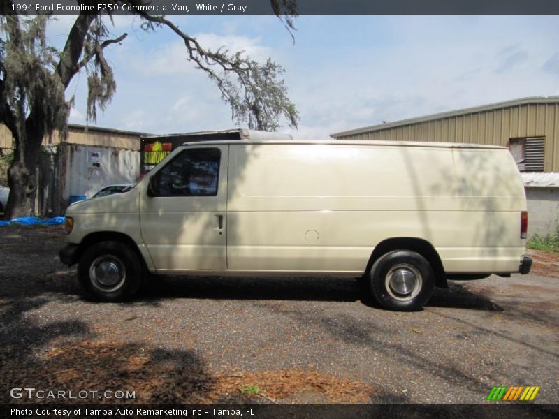 White / Gray 1994 Ford Econoline E250 Commercial Van