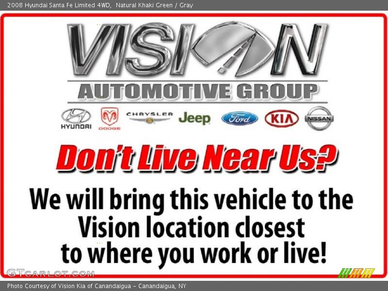 Natural Khaki Green / Gray 2008 Hyundai Santa Fe Limited 4WD