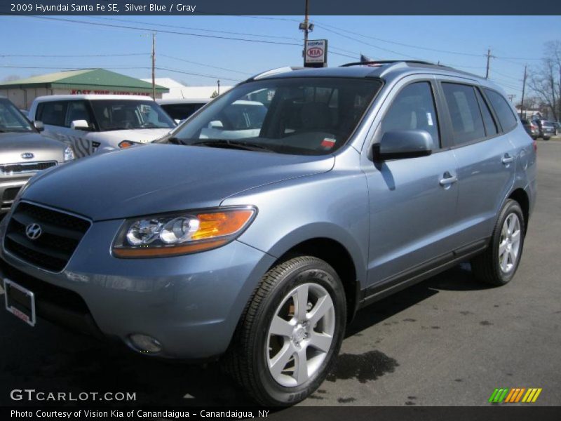 Silver Blue / Gray 2009 Hyundai Santa Fe SE