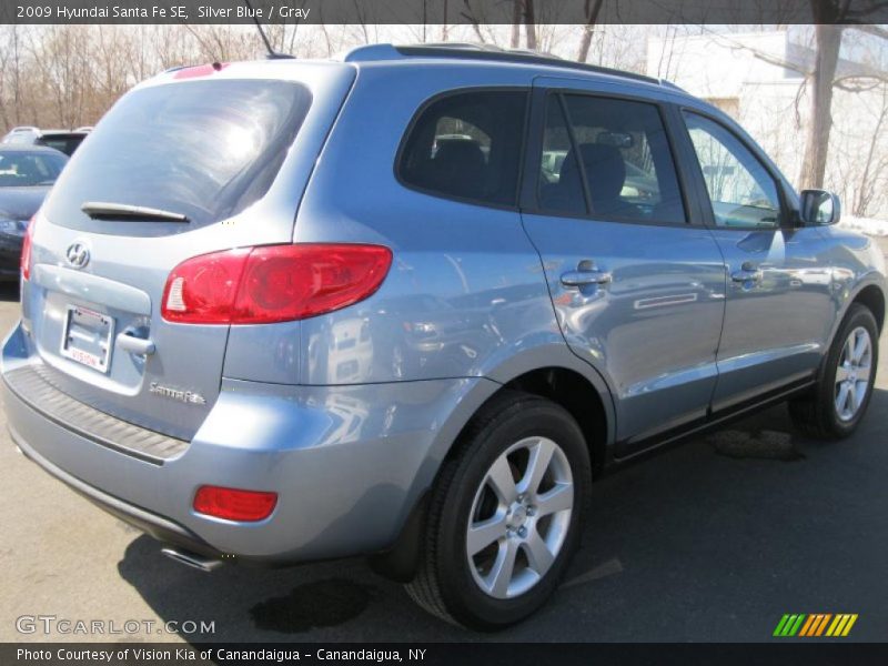 Silver Blue / Gray 2009 Hyundai Santa Fe SE