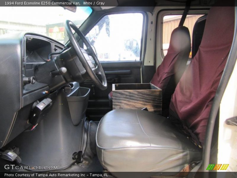 White / Gray 1994 Ford Econoline E250 Commercial Van